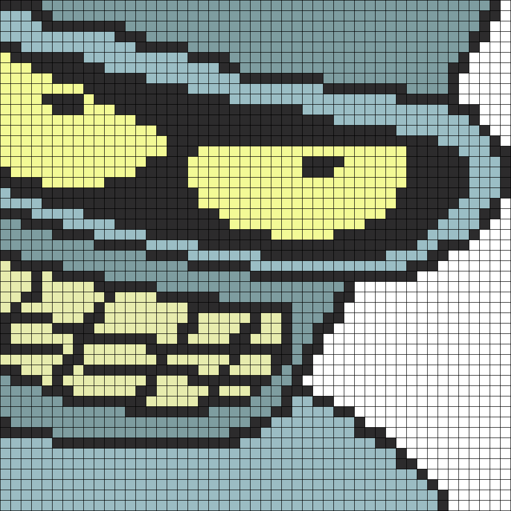 Futurama Bender Perler Bead Pattern / Bead Sprite - Bender Pixel Art Template (1030x1030), Png Download