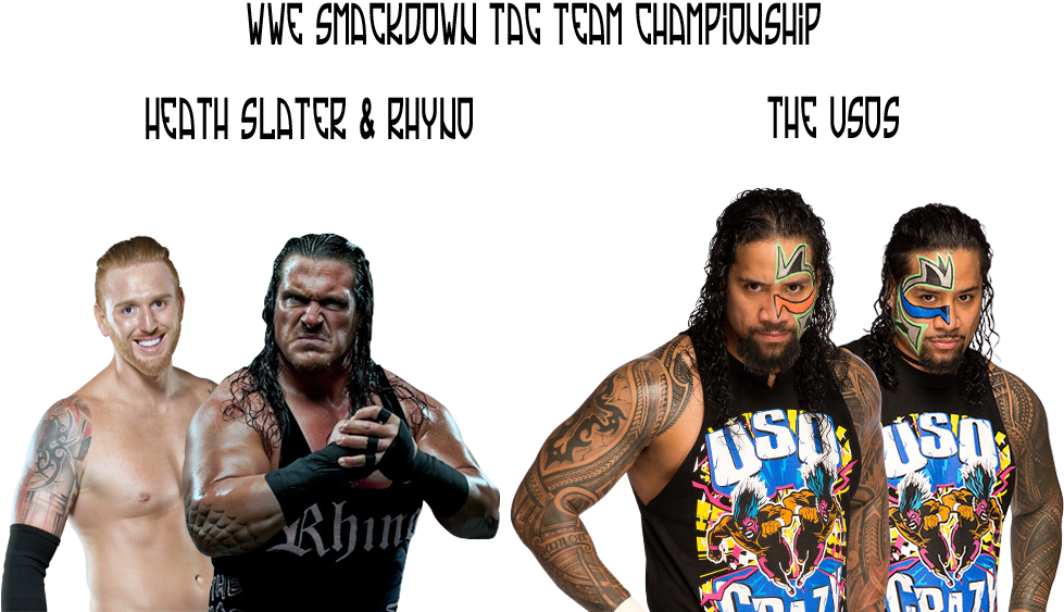 Heath Slater & Rhyno - Usos Wrestling (1000x603), Png Download
