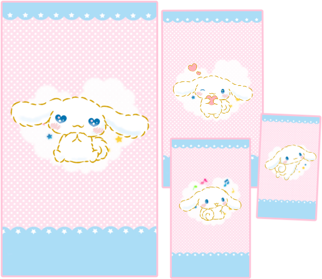 Cinnamoroll's Pink Night - Cartoon (640x558), Png Download