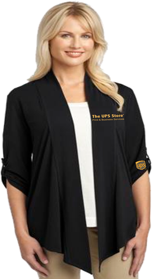 ***new Items & New Approved Colors*** - Port Authority Women's Shawl Collar Concept Shrug, (313x572), Png Download