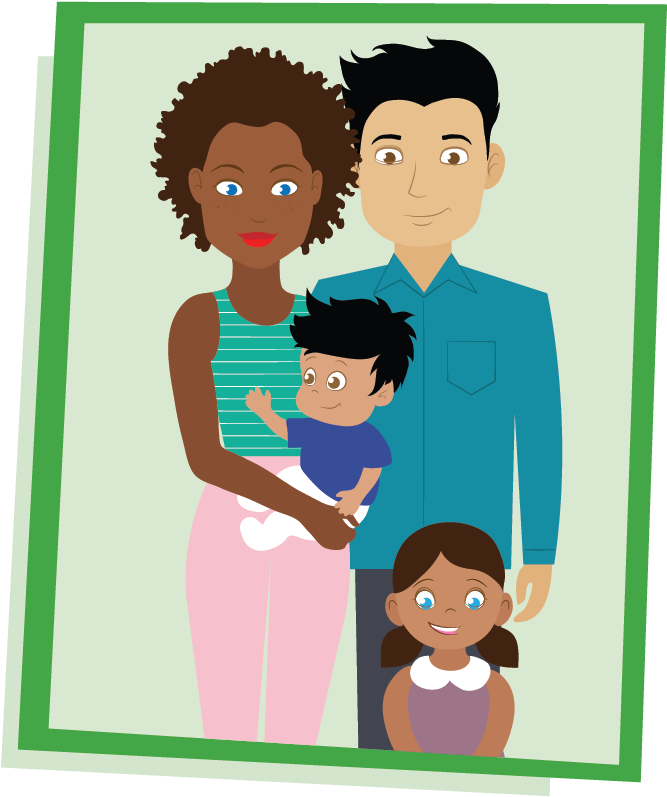 Illustration Of Nur's Family - Annual Report (722x850), Png Download