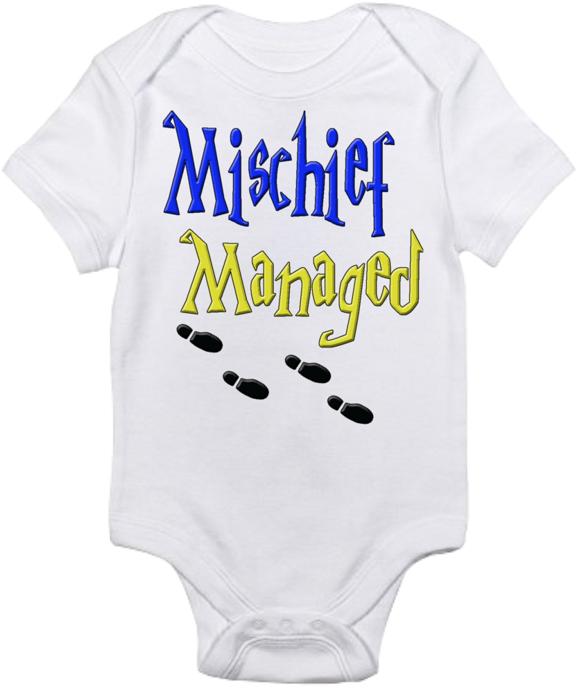 Baby Bodysuit - Mischief Managed - Infant Bodysuit (870x1024), Png Download