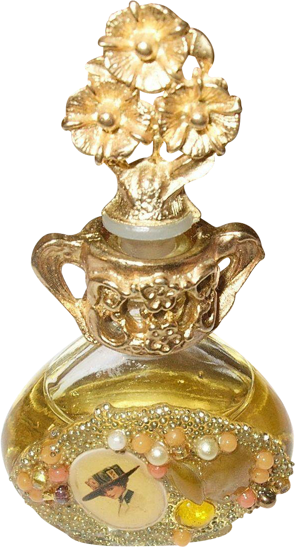 Vintage Scent Bottle Ornate By Adrinji - Perfume (1089x1089), Png Download