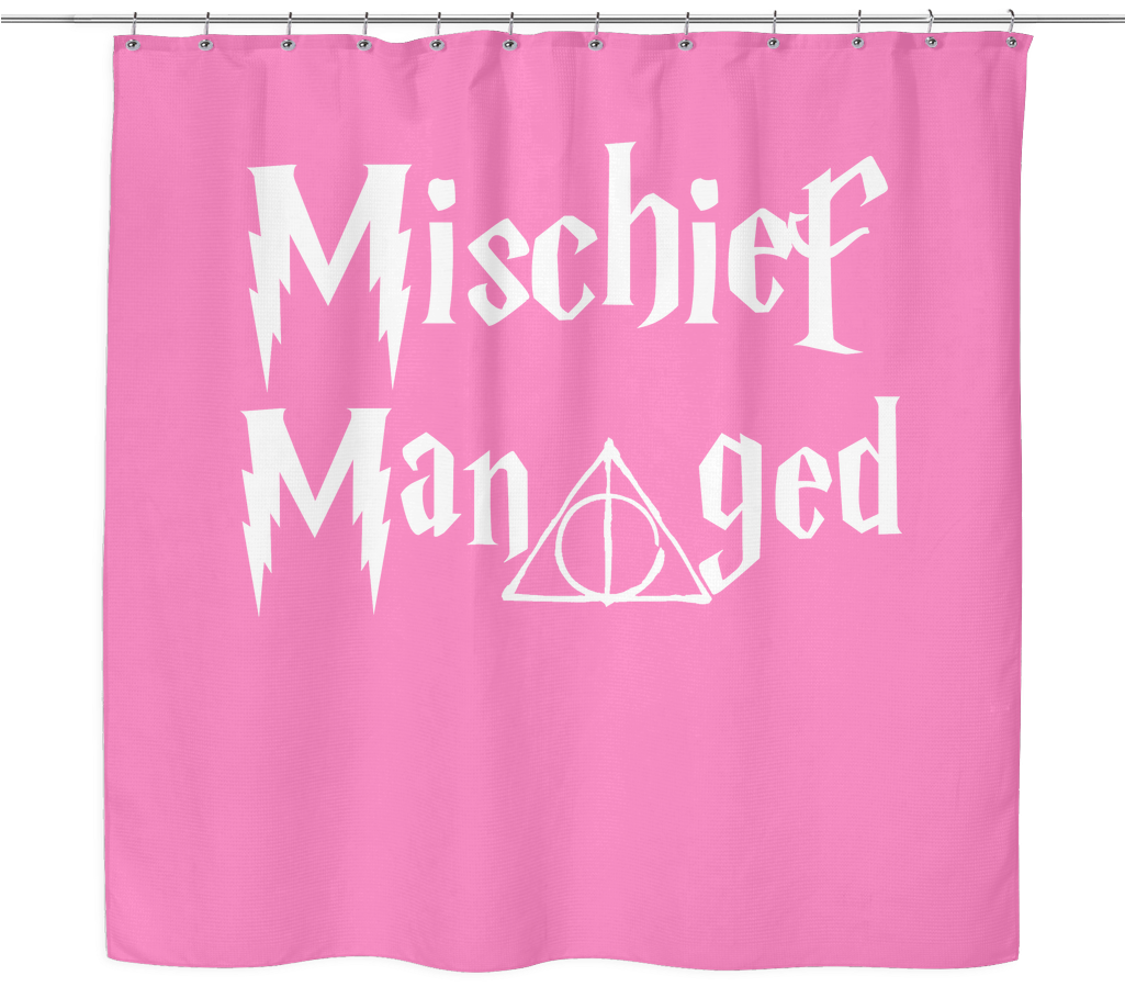 Mischief Managed Shower Curtain - Harry Potter Desk Decor Diy (1024x1024), Png Download