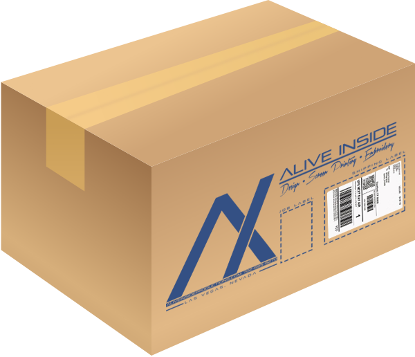 Alive Inside Shipping Box - Dexron (600x516), Png Download