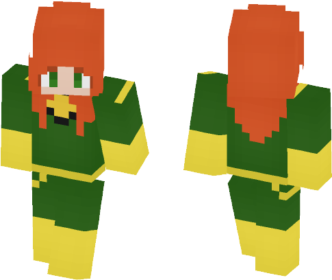Jean Grey - Minecraft Skin John Wick (584x497), Png Download