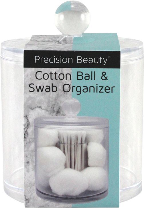 Cotton Ball & Swab Organizer - Precision Beauty Cotton Ball & Swab Organiser (611x817), Png Download