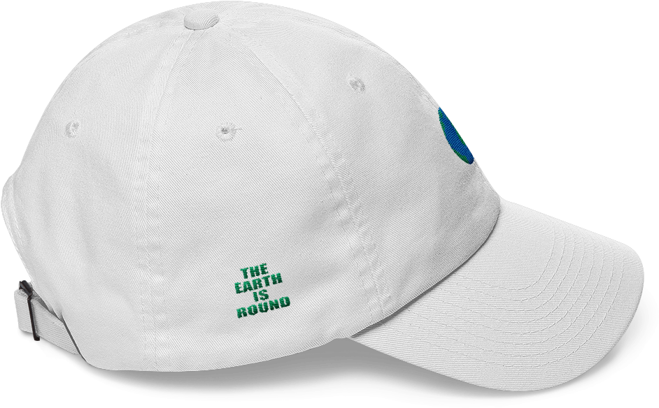 The Earth Is Round Classic Cotton Ball Cap - Baseball Cap (1000x1000), Png Download