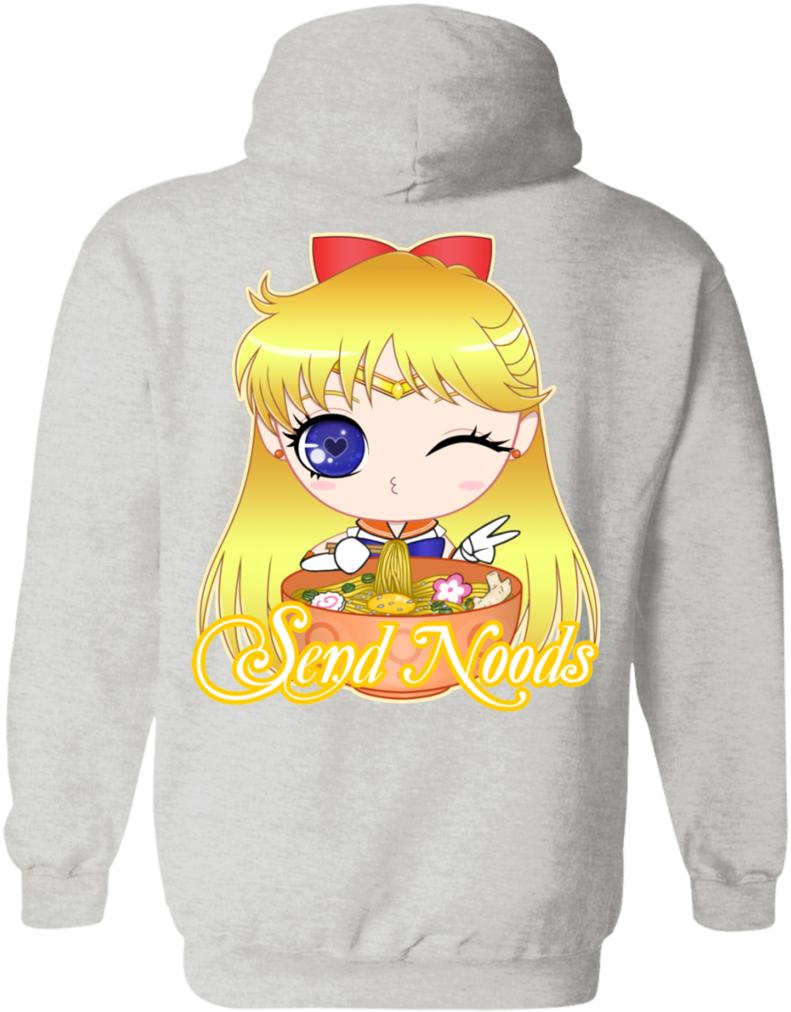 Sailor Venus Send Noods Hoodie *back Print Only* - Hoodie (1024x1024), Png Download