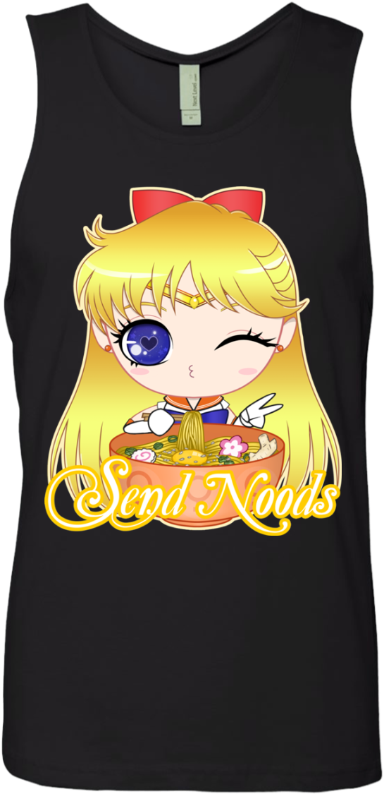 Sailor Venus Send Noods Next Level Men's Tank - Crew Neck (1024x1024), Png Download