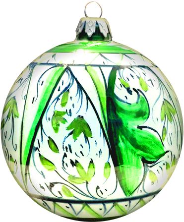 Green Christmas Ball M - Christmas Day (401x480), Png Download