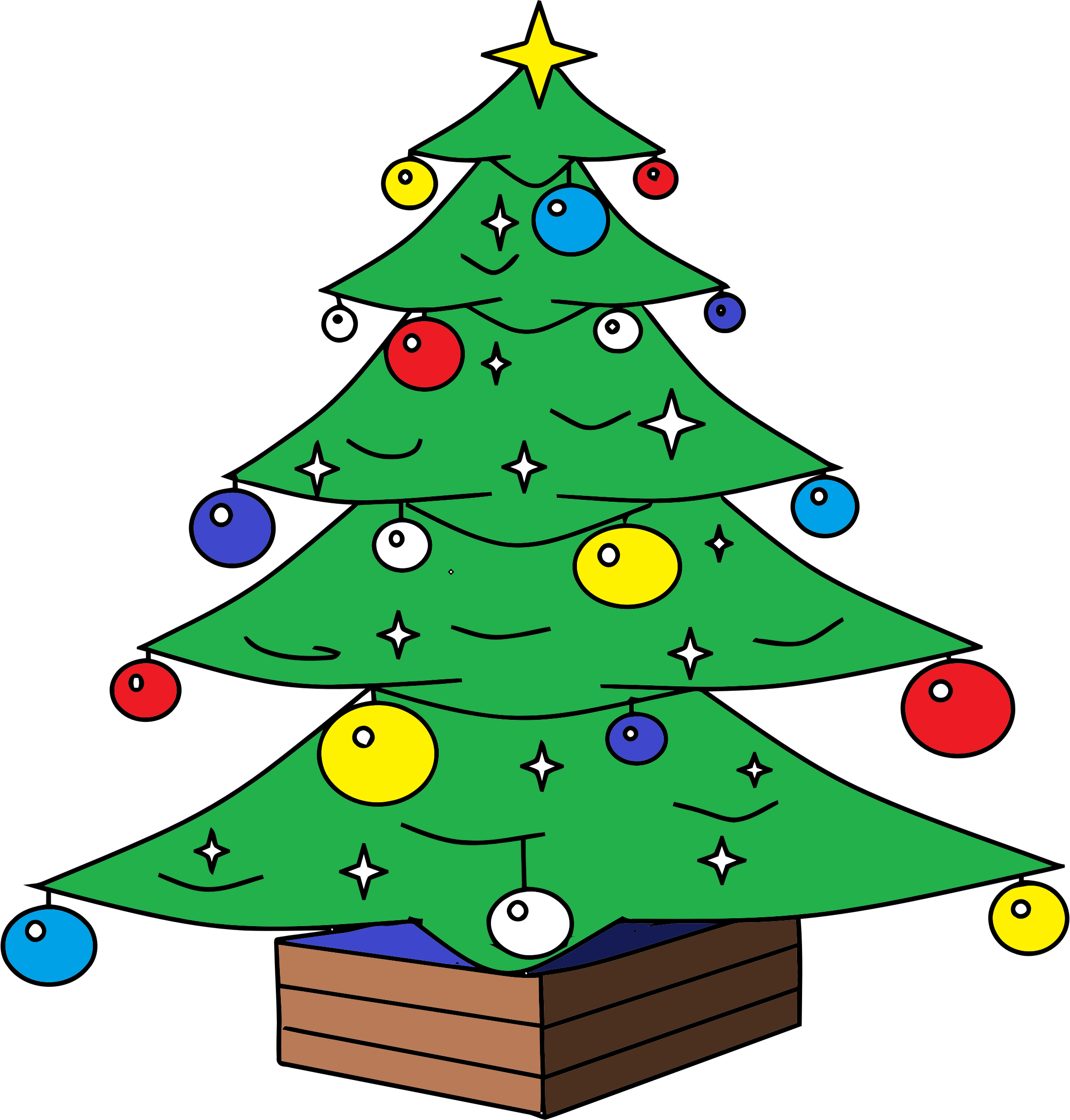 Big Image - Christmas Tree Pillow Case (2168x2270), Png Download