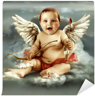 Funny Cupid Happy Valentines Day (400x400), Png Download