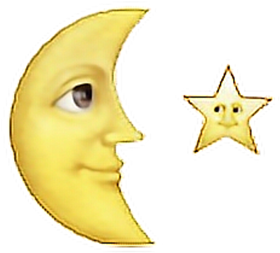 Star Moon Emoji Luna Estrellafreetoedit - Moon (1024x1024), Png Download