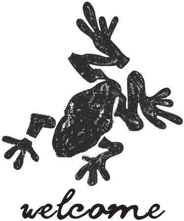 Welcome - Frog (600x508), Png Download