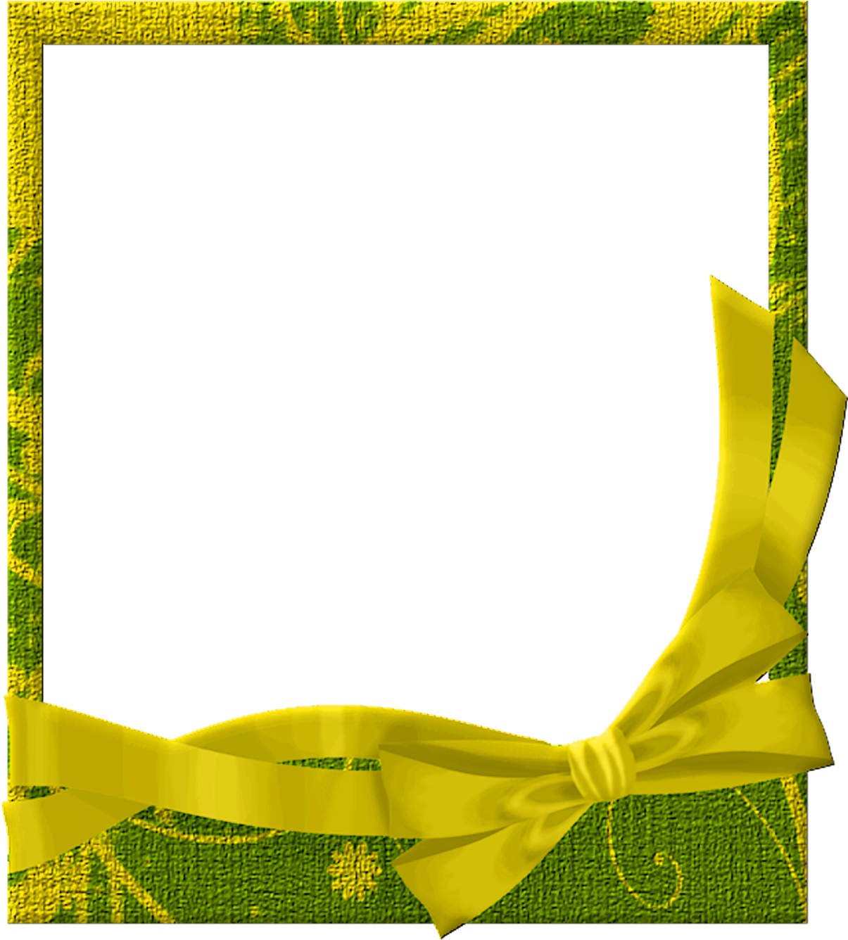 Green And Yellow Frame (1417x1417), Png Download