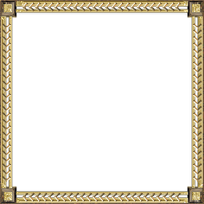 Yellow Picture Frame - Fancy Gold Border Transparent (700x700), Png Download