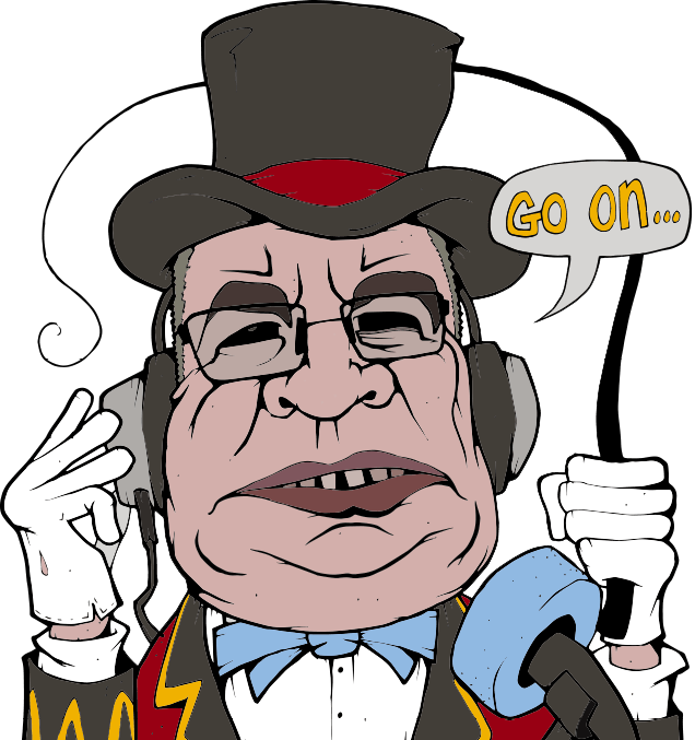 There Is A Jolly Man Who Acts As The Ring Master For - Cartoon (636x677), Png Download