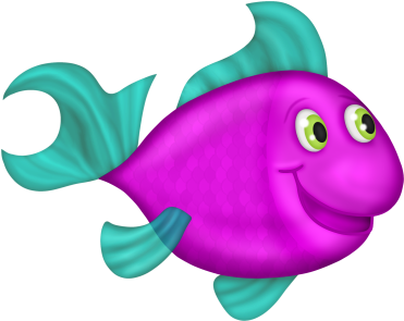 Fish Clipart Purple - Sea Clipart Under The Sea Fish (400x300), Png Download