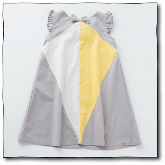 Milk Teeth Girls' Light Grey Ringmaster Dress - Linens (540x540), Png Download