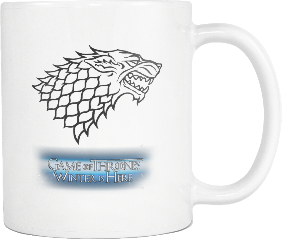 Game Of Thrones Stark Sigil,11oz White ,ceramic Mug - Game Of Thrones Symbols Stark (1024x1024), Png Download