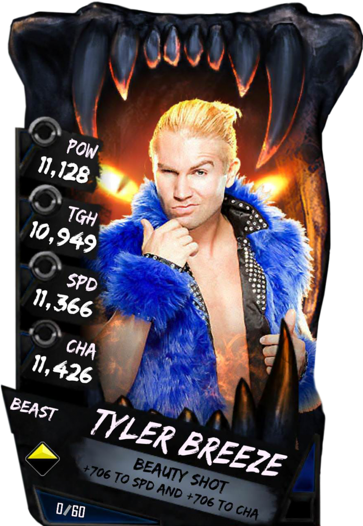 Tylerbreeze S4 16 Beast - Wwe Supercard Beast Cards (733x1158), Png Download