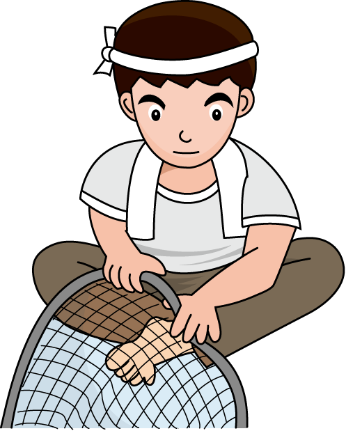 Fish Net Clipart Fisherman - Clip Art Fisherman Clipart (497x619), Png Download