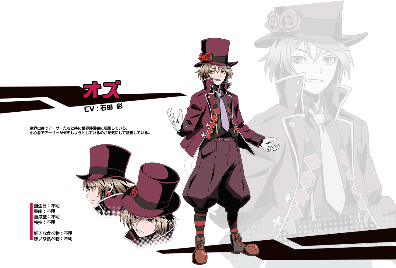 Oz-profile - Divine Gate Oz Anime (1300x881), Png Download