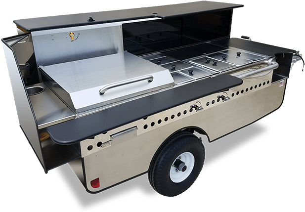 Chef Mobile Food Cart - Hot Dog Cart (640x431), Png Download
