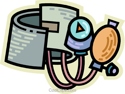 Blood Pressure Gauge Royalty Free Vector Clip Art Illustration - Blood Pressure Vector Png (480x361), Png Download