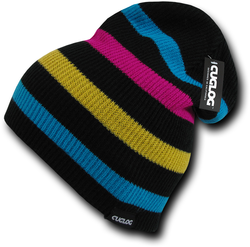 Cuglog Rasta Cuffed Slouched Beanies Beany For Men - Cuglog Monte Fitz Roy Striped Pattern Slouch Beanie, (1000x1000), Png Download