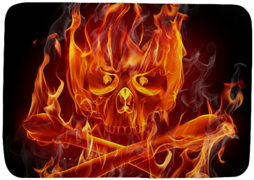 Skull Print Waterproof Shower Curtain (400x400), Png Download