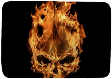 Fire Skull (400x400), Png Download