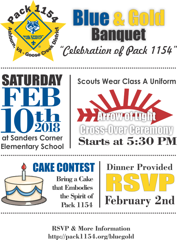 Blue And Gold Banquet Invite - Cub Scout Clip Art (600x812), Png Download