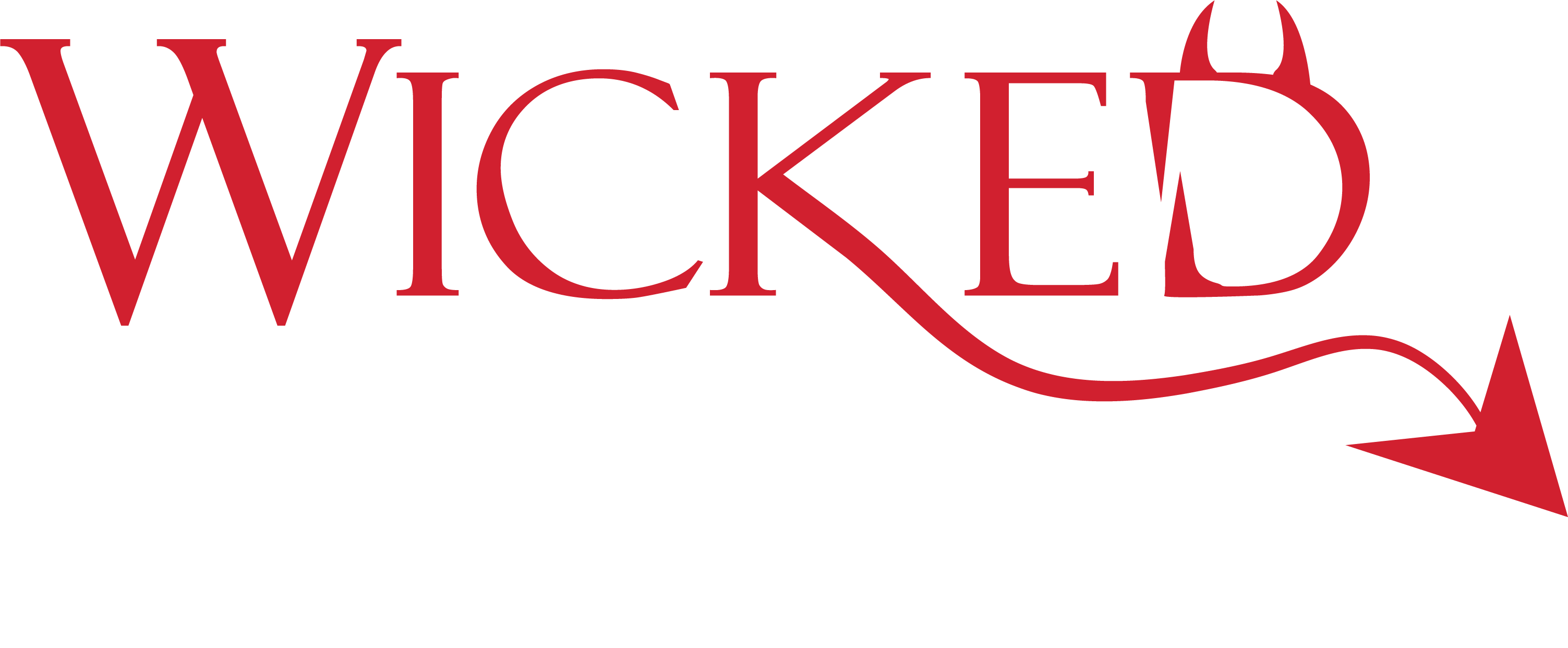 Wicked Whisk Logo Red-white - Wealth Factory (3006x1242), Png Download