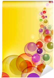 Abstract Colorful Bubbles Stream Background Wall Mural - Royalty-free (400x400), Png Download