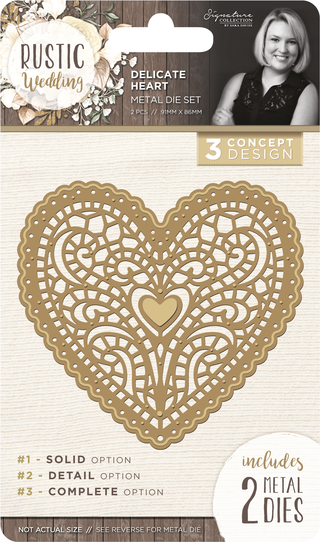 Rustic Wedding Metal Die - Die (1154x1899), Png Download