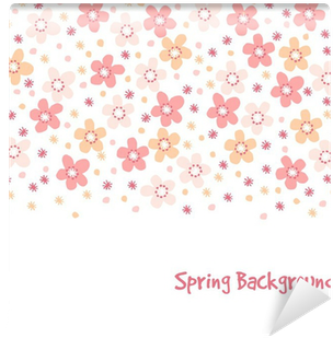 Cute Spring Card With Cherry Tree Blossoms, Vector - Flower (400x400), Png Download