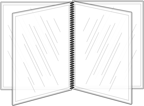 Clear Spiral Bound Menu Cover (500x600), Png Download