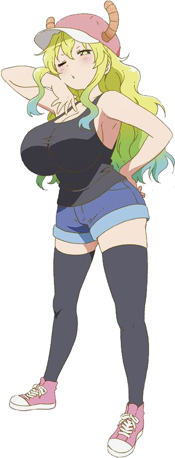 Lucoa Quetzalcoatl - Miss Kobayashi's Dragon Maid Elma (711x992), Png Download