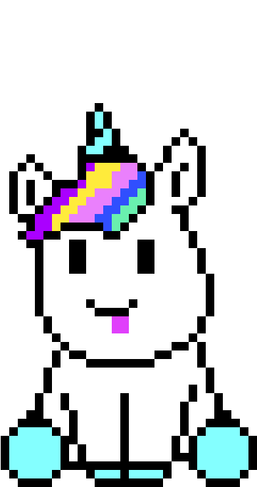 Unicorn Kawaii - Unicorn No Color (1200x1200), Png Download
