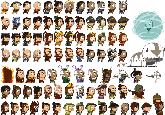 Avatar The Last Airbender Set By Shiki-tenken Image - Avatar Characters (547x386), Png Download