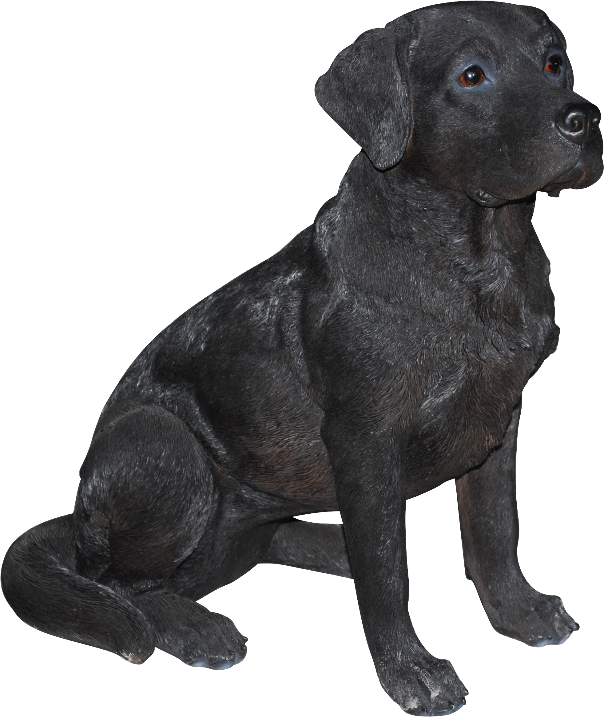 Black Labrador Real Life Ornament By Vivid Arts - Black Lab Welcome Statue (2180x2592), Png Download