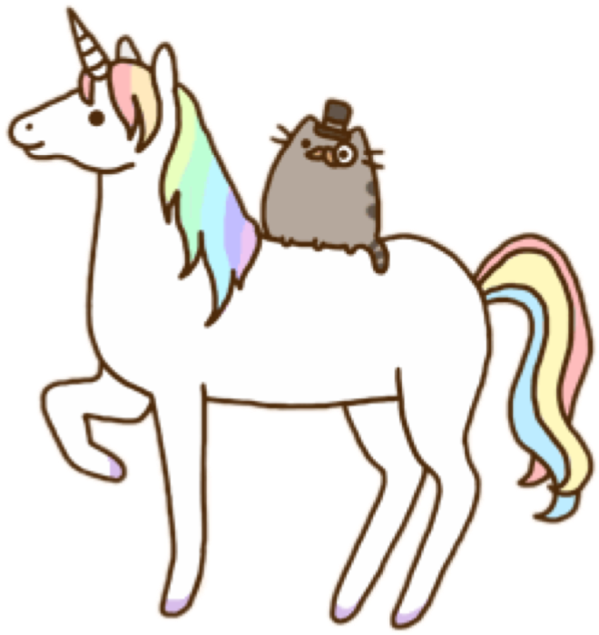 Report Abuse - Pusheen On A Unicorn (768x1024), Png Download