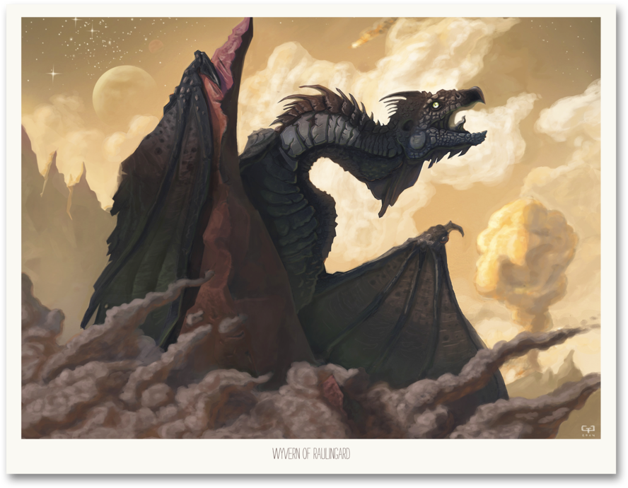 Wyvern Of Raulingard (1000x770), Png Download