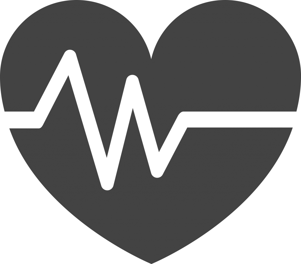 Heart With Heartbeat - Black Heart With Heartbeat (1024x901), Png Download