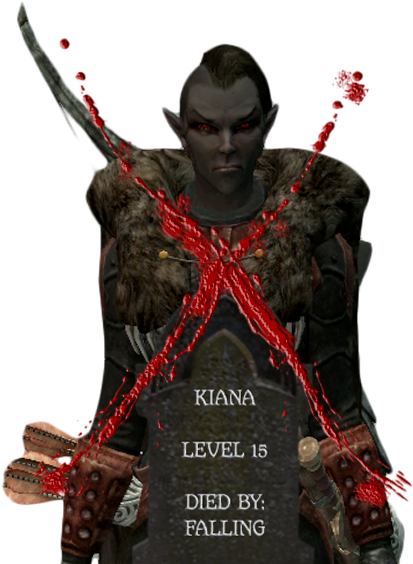Skyrim Permadeath Adventures 10th Character Death Of - Action Figure (486x568), Png Download
