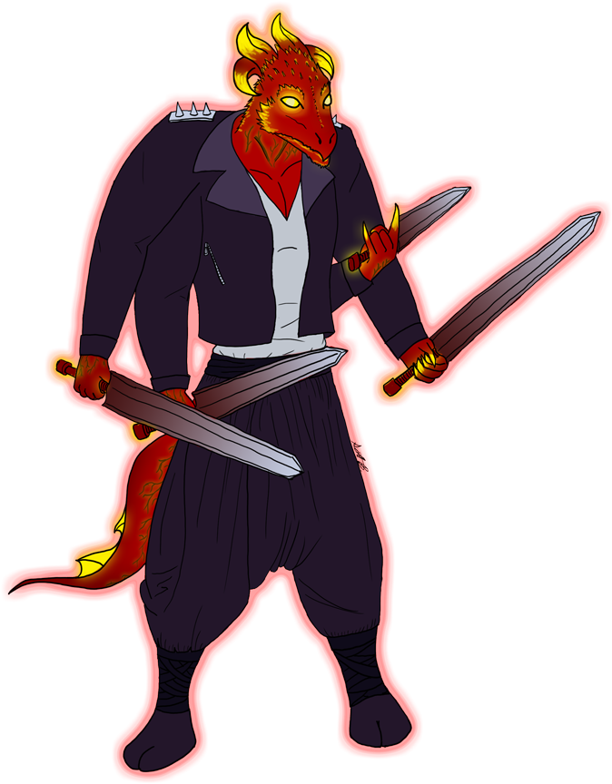 This Neon Dragonborn De Fragger Loves Metal And Is - Cartoon (900x900), Png Download