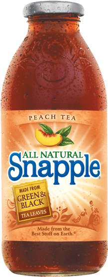 Snapple Peach Iced Tea - Snapple Oz (296x574), Png Download