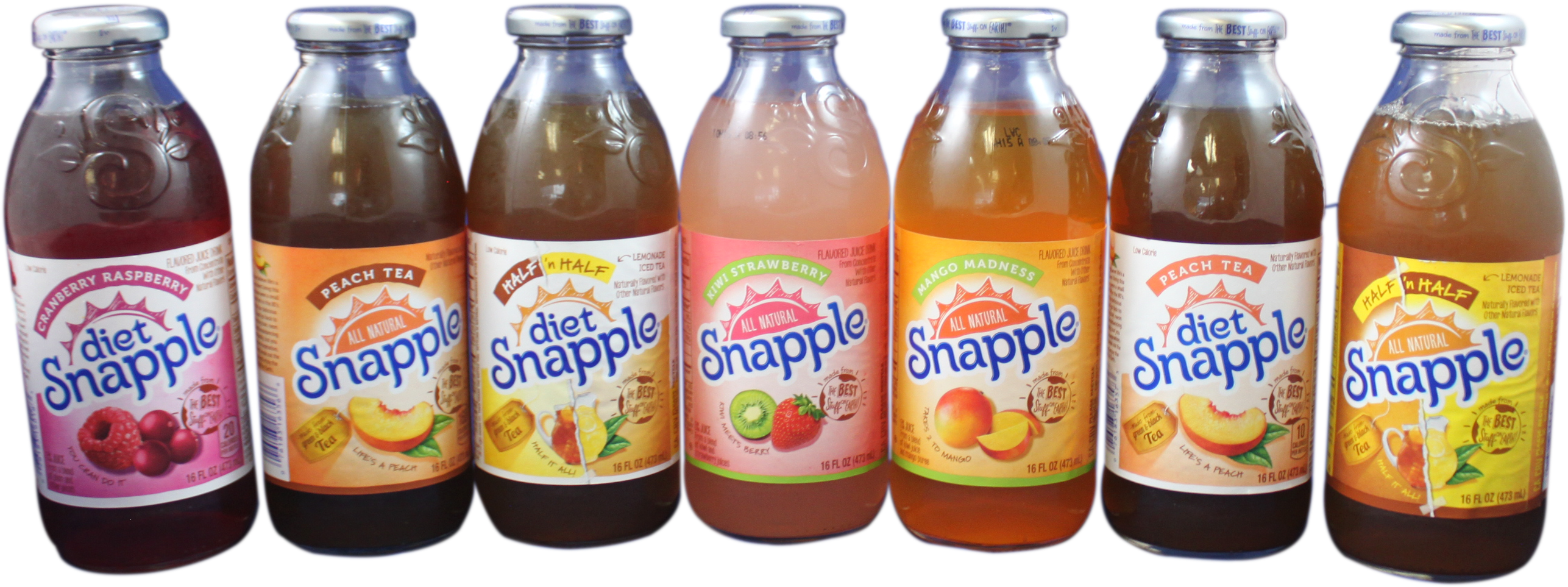 Snapple Png Download - Diet Snapple Peach Tea, 64 Fl Oz Bottle (2724x1070), Png Download